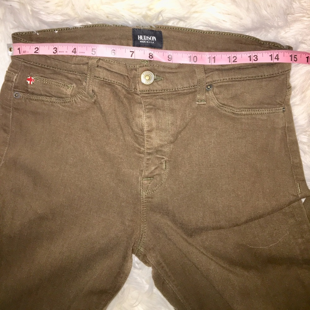 HUDSON SUPER SKINNY JEANS: “Nico”/Midrise/Olive - Picture 3 of 8